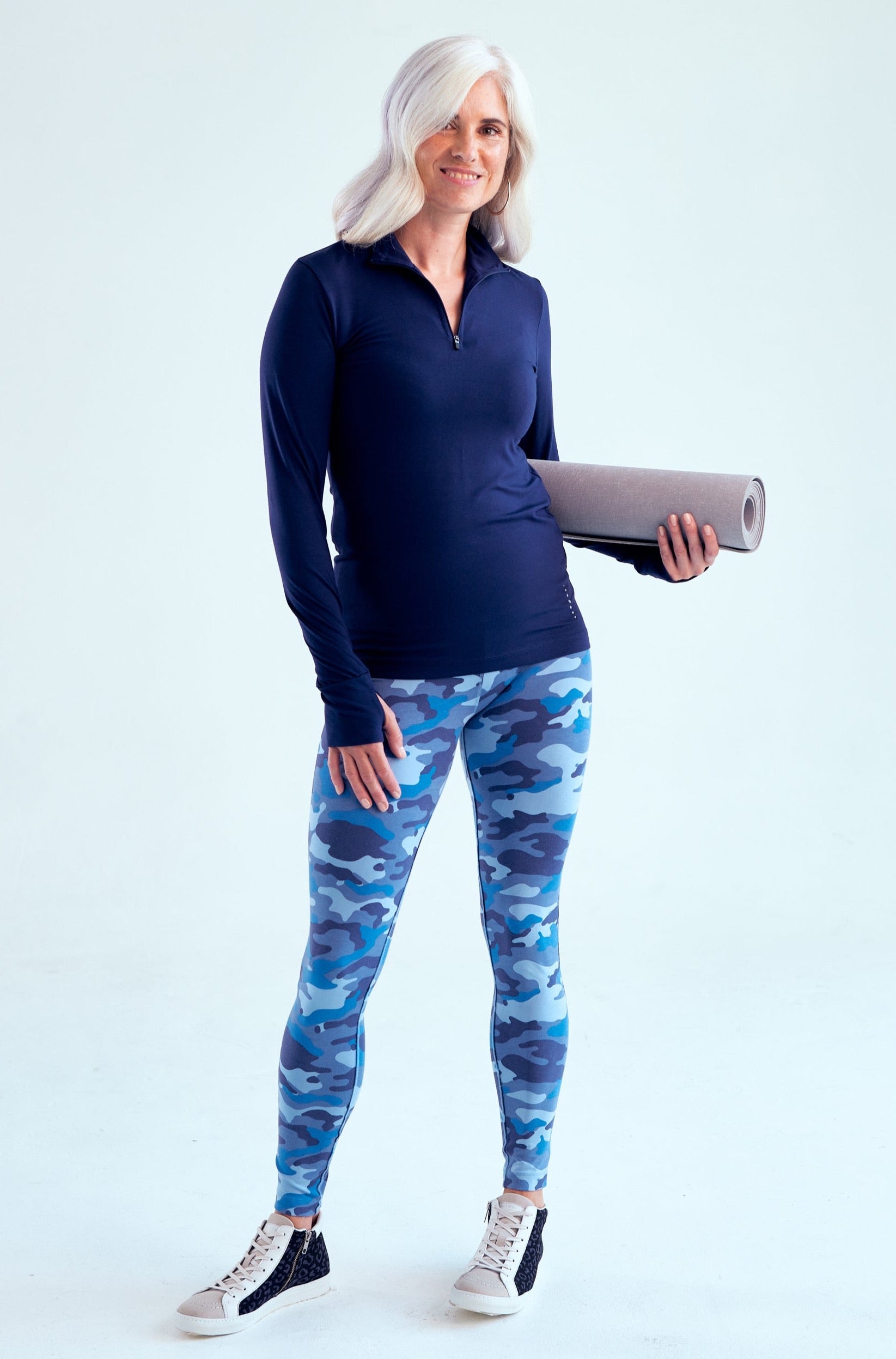 High Waisted Cotton Camouflage Leggings