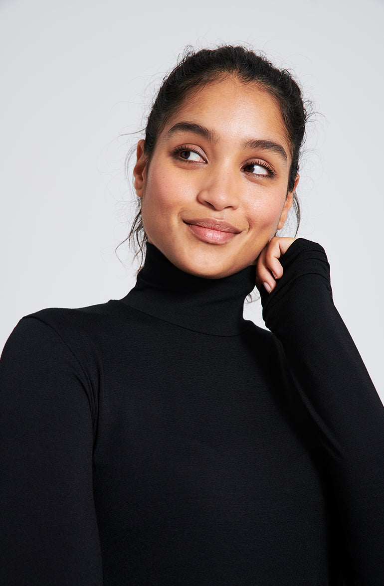 Polo Neck  - Black