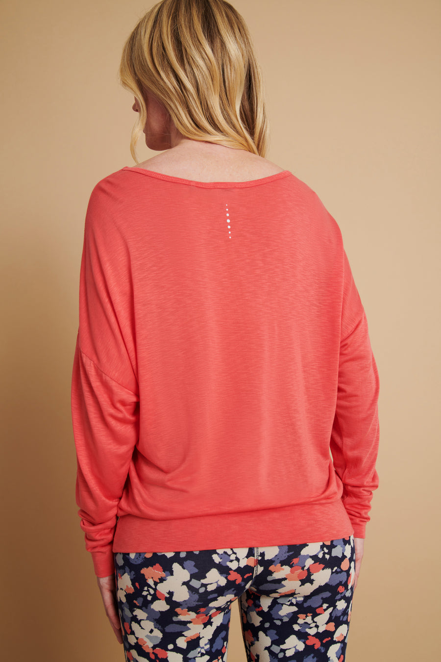 Long Sleeve Batwing - Coral