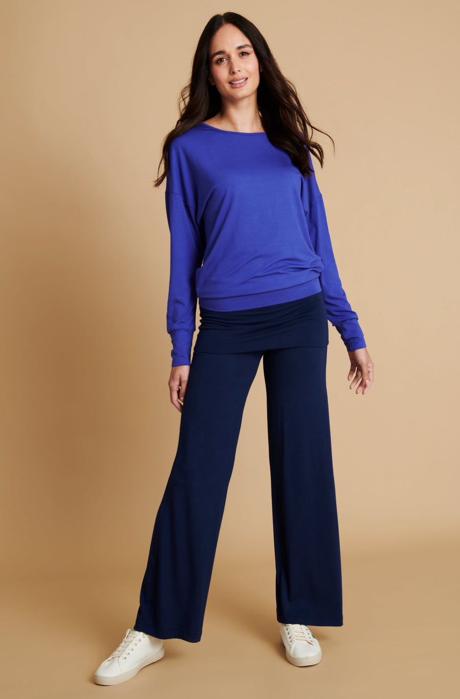 Long Sleeve Batwing - Indigo