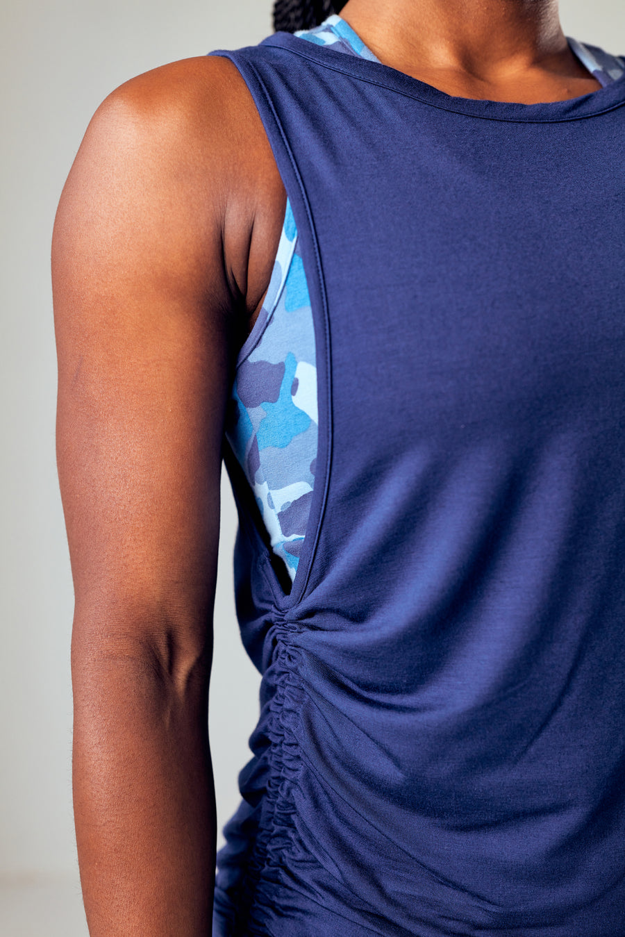 Gathered Vest - Midnight