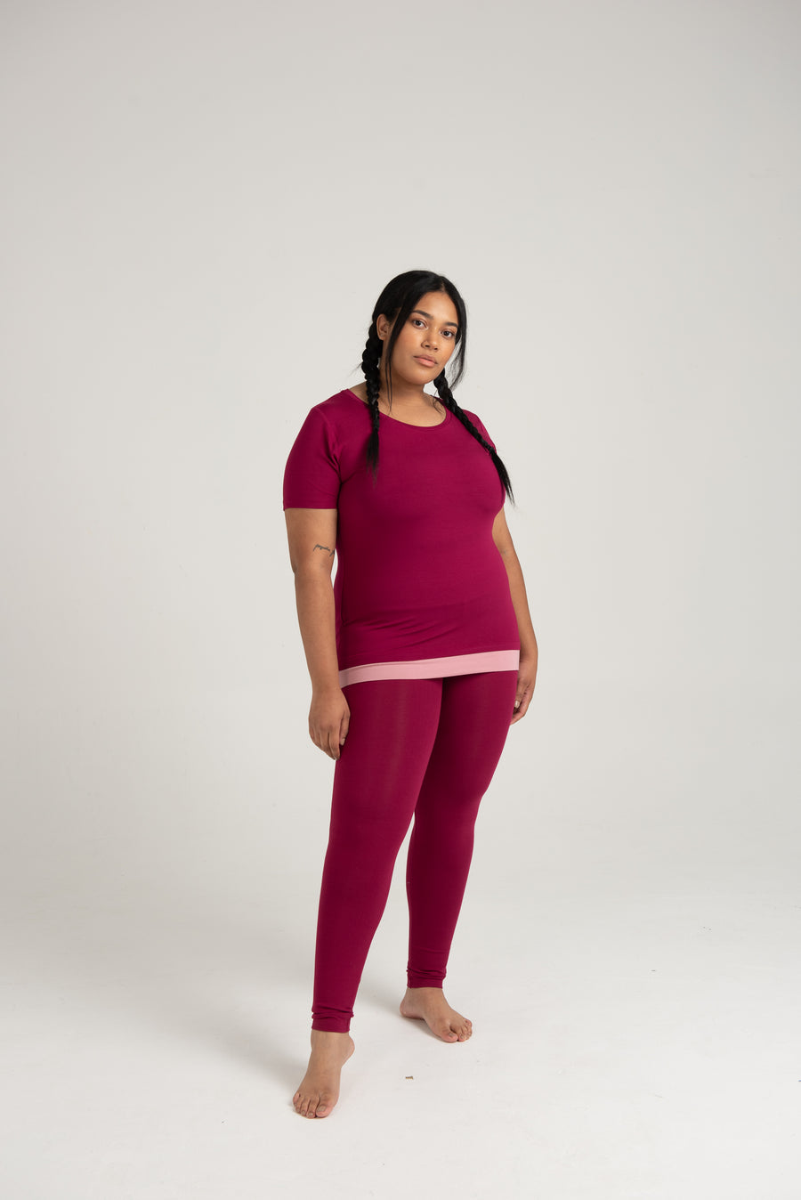 Flow with it Leggings - Beetroot