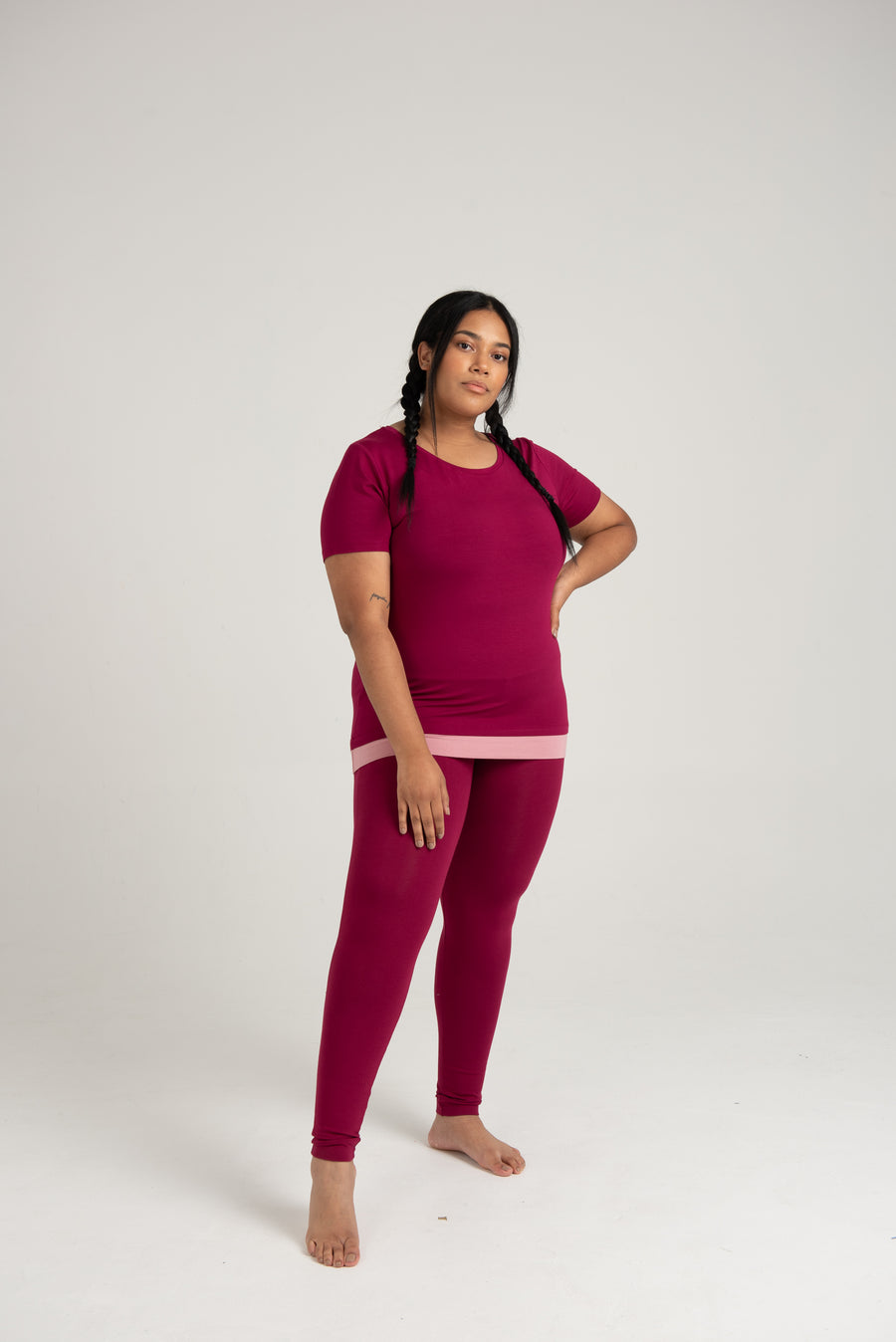 Flow with it Leggings - Beetroot