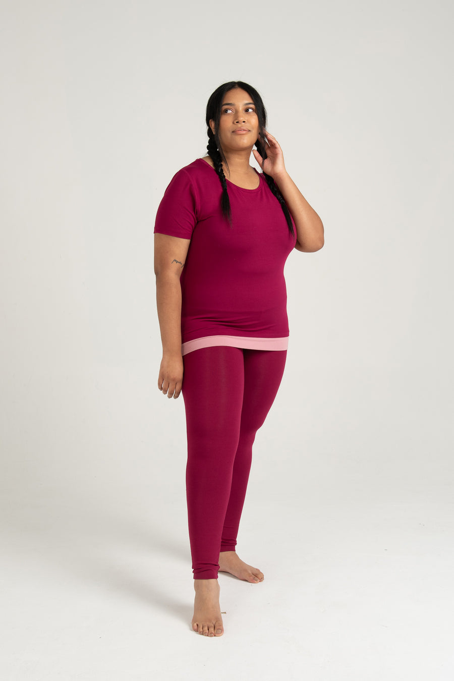 Flow with it Leggings - Beetroot
