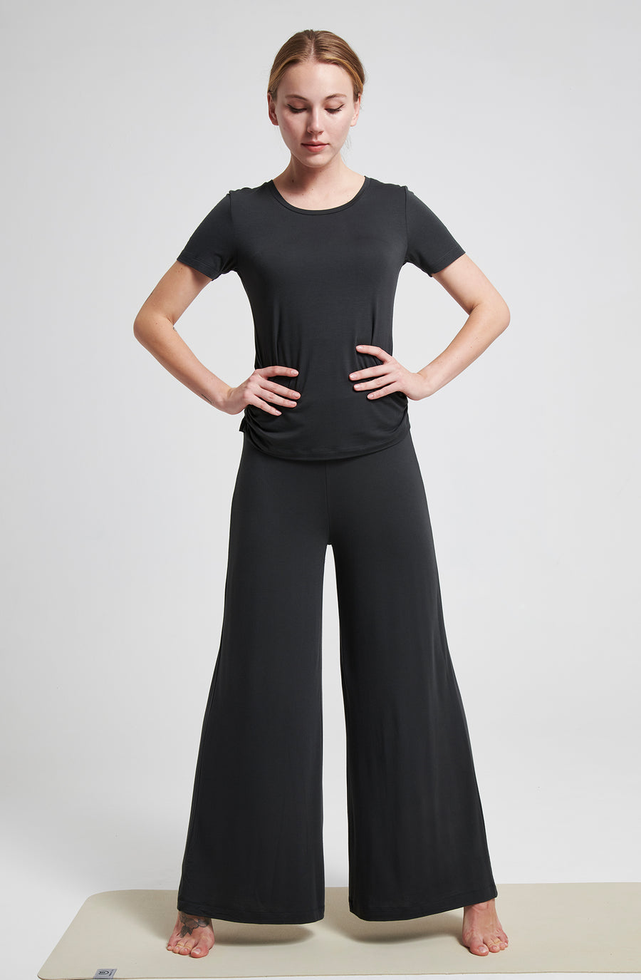 Women Korean Baggy Trouser Black - Offduty India