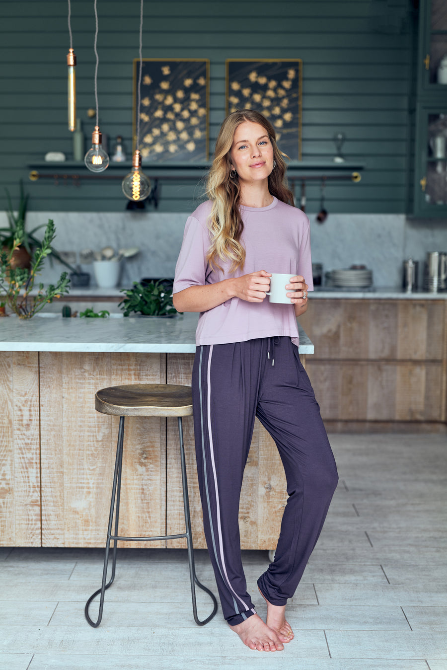 Drawstring Pants - Pebble