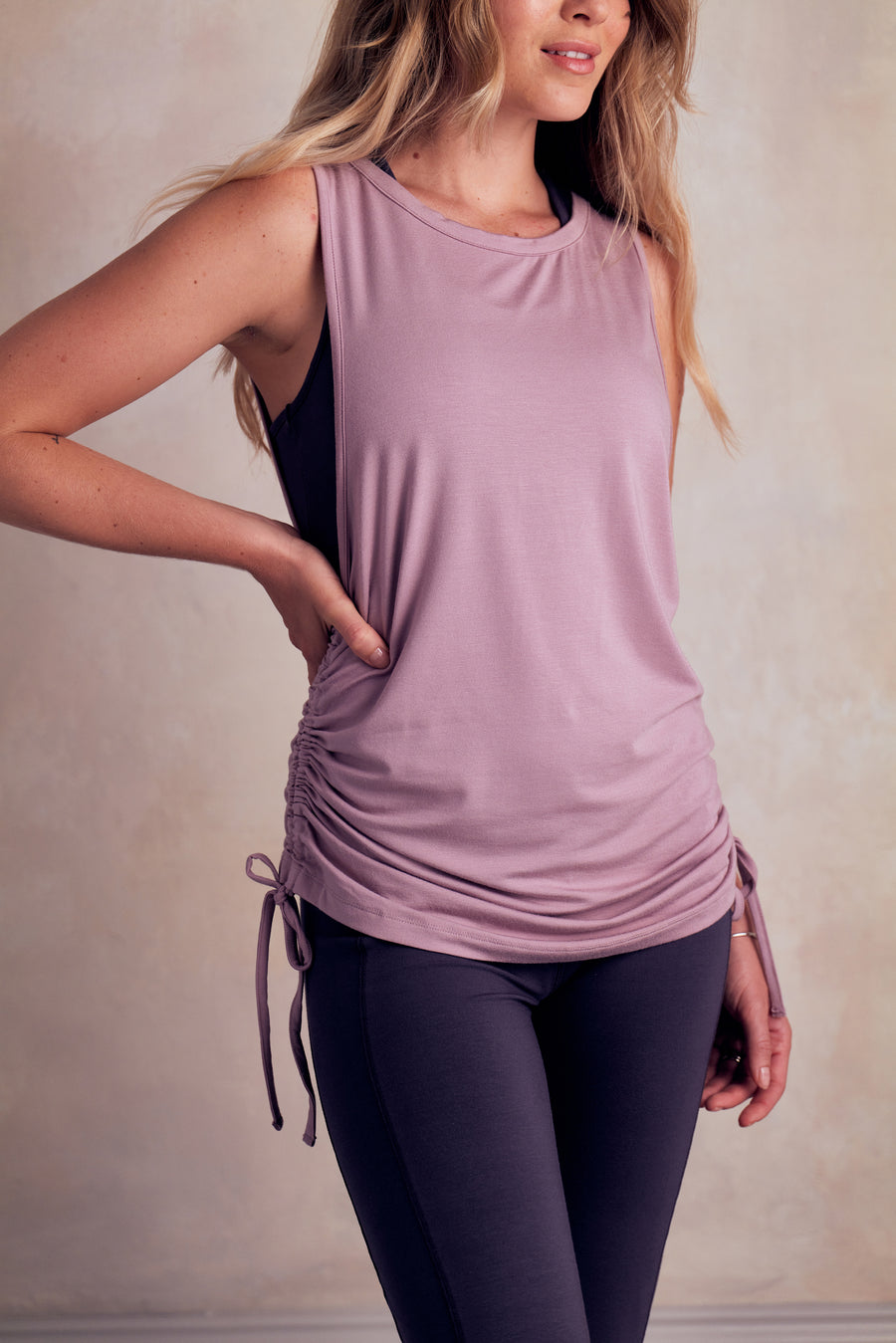 Gathered Vest - Blush