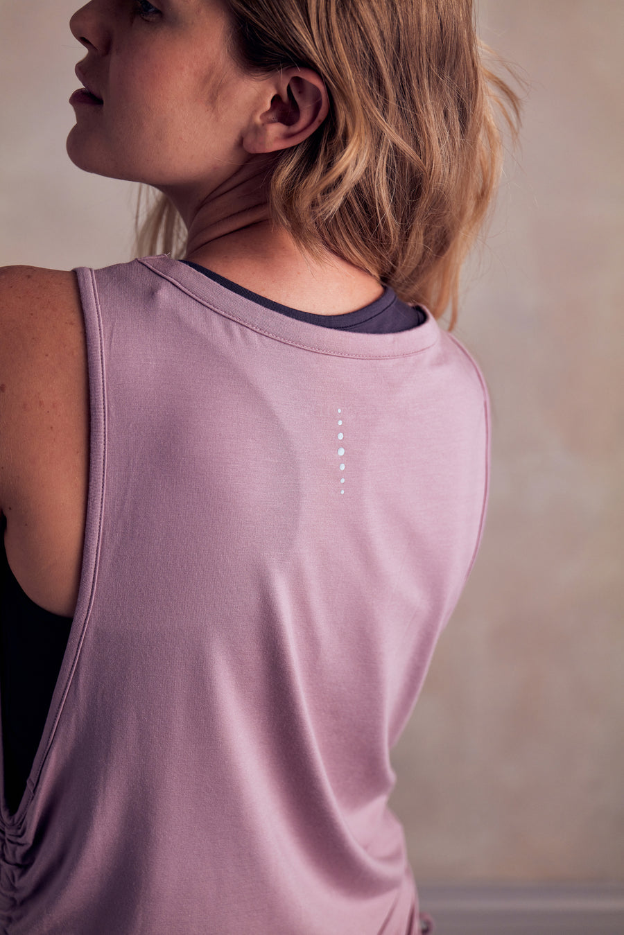 Gathered Vest - Blush