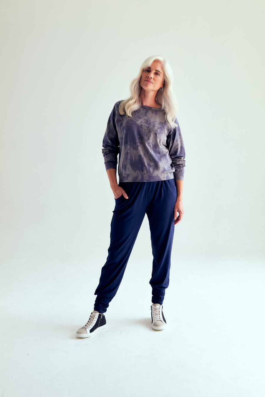 Long Harem Pants - Midnight
