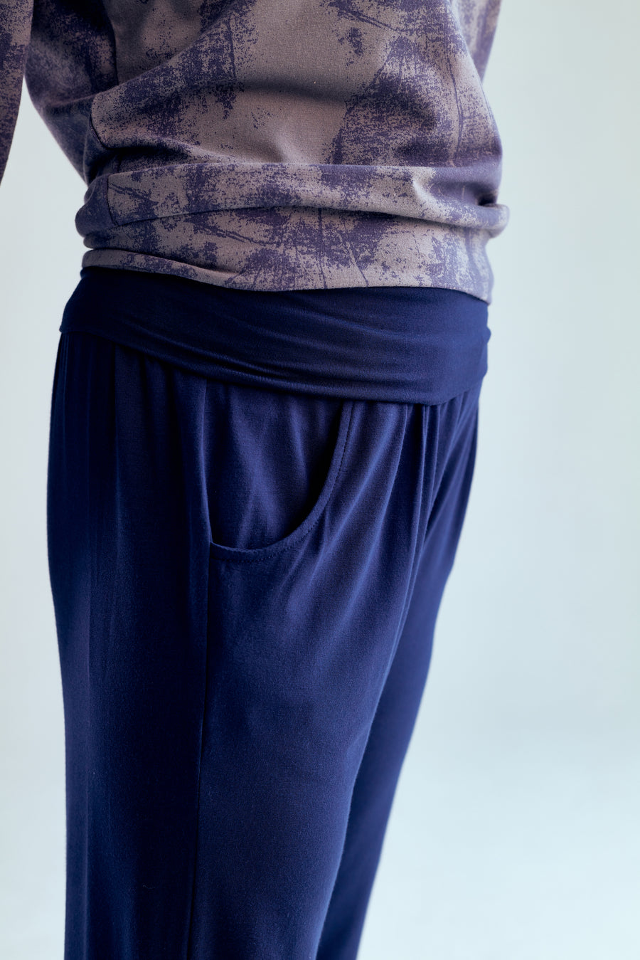 Long Harem Pants - Midnight