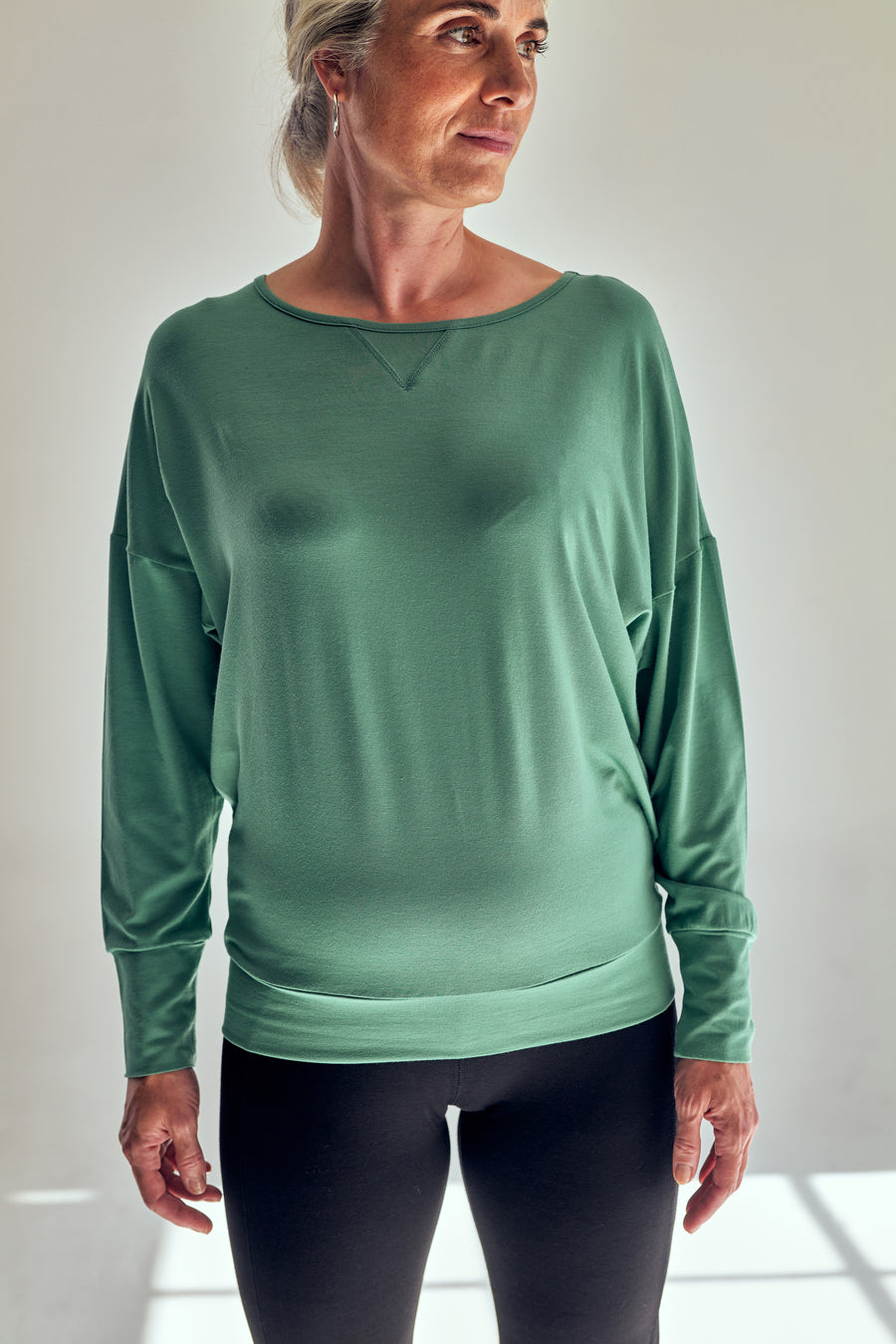 Long Sleeve Batwing - Sage