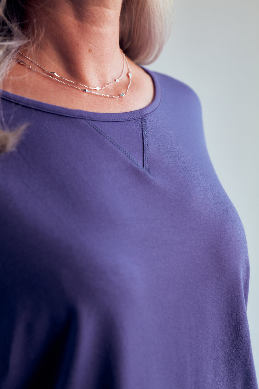 Long Sleeve Batwing - Azure