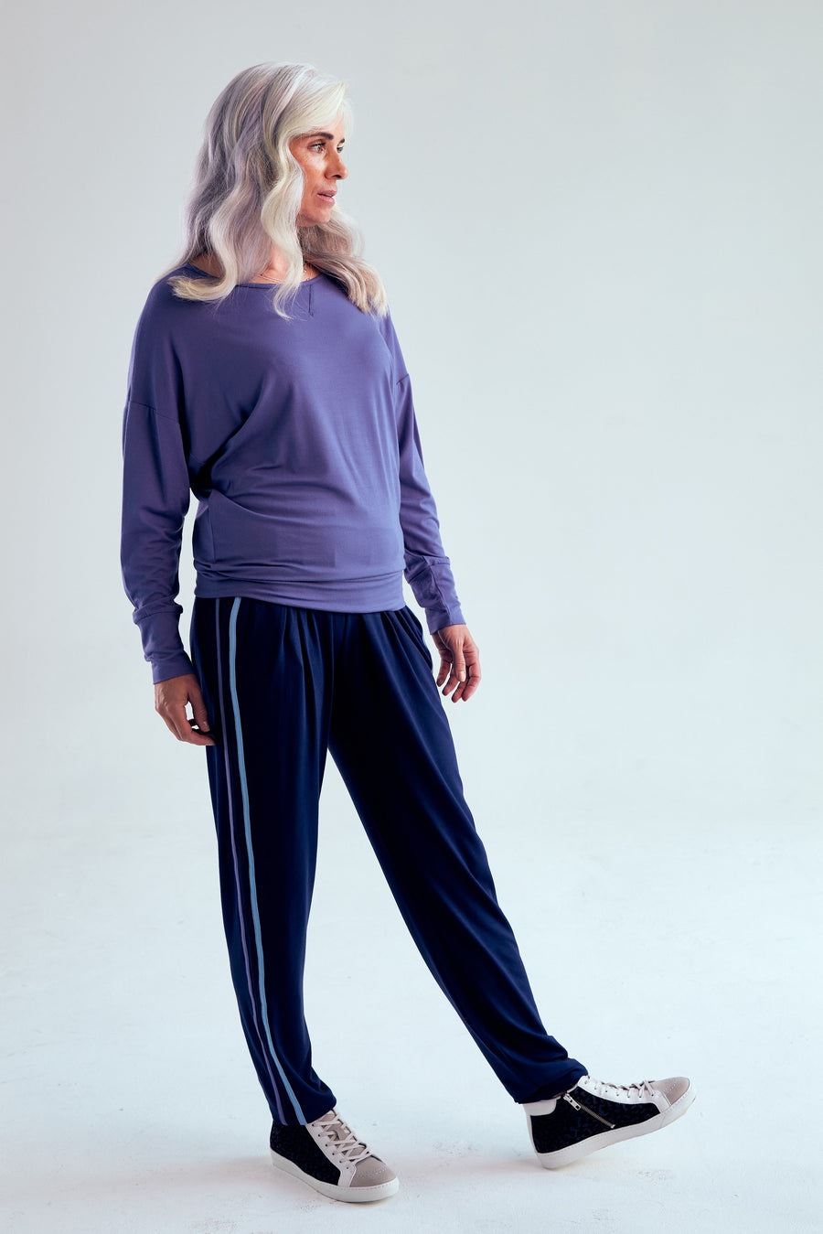 Long Sleeve Batwing - Azure