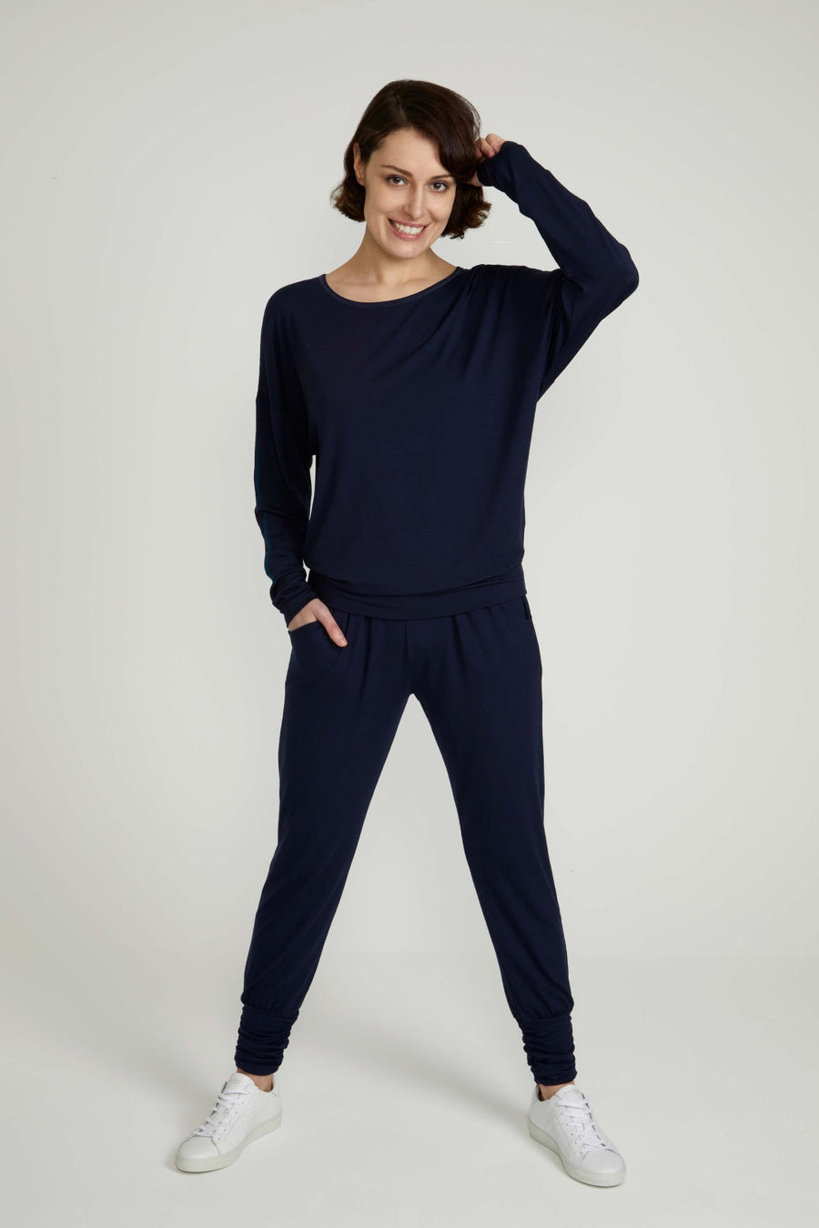 Long Sleeve Batwing - Navy - Asquith