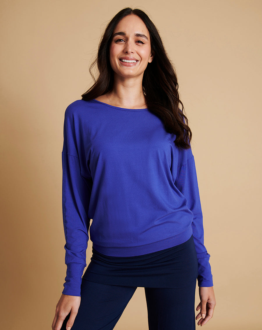 Long Sleeve Batwing - Indigo