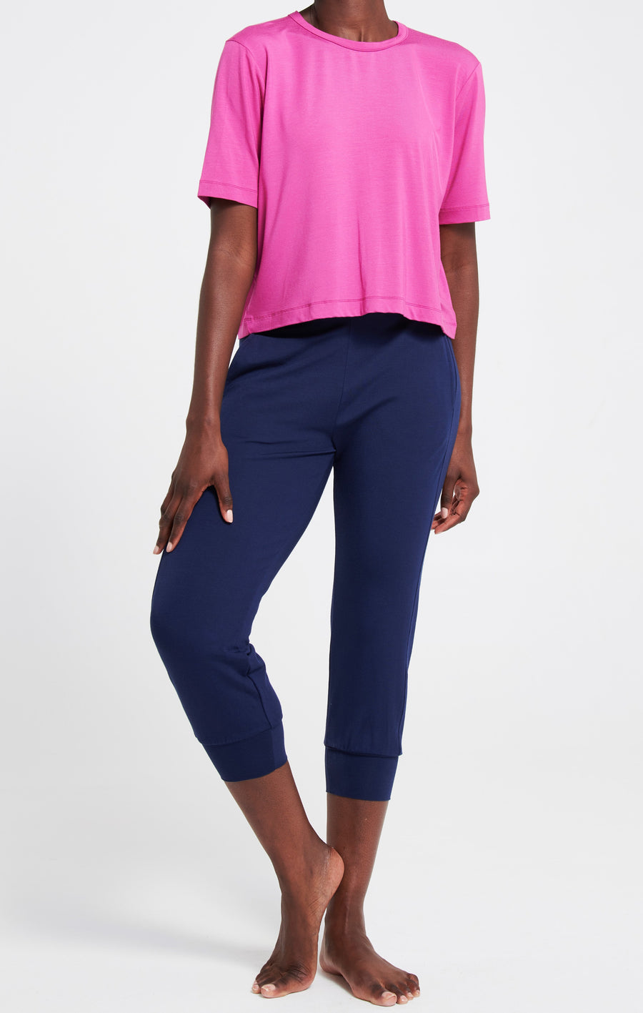 Crop Pants - Navy