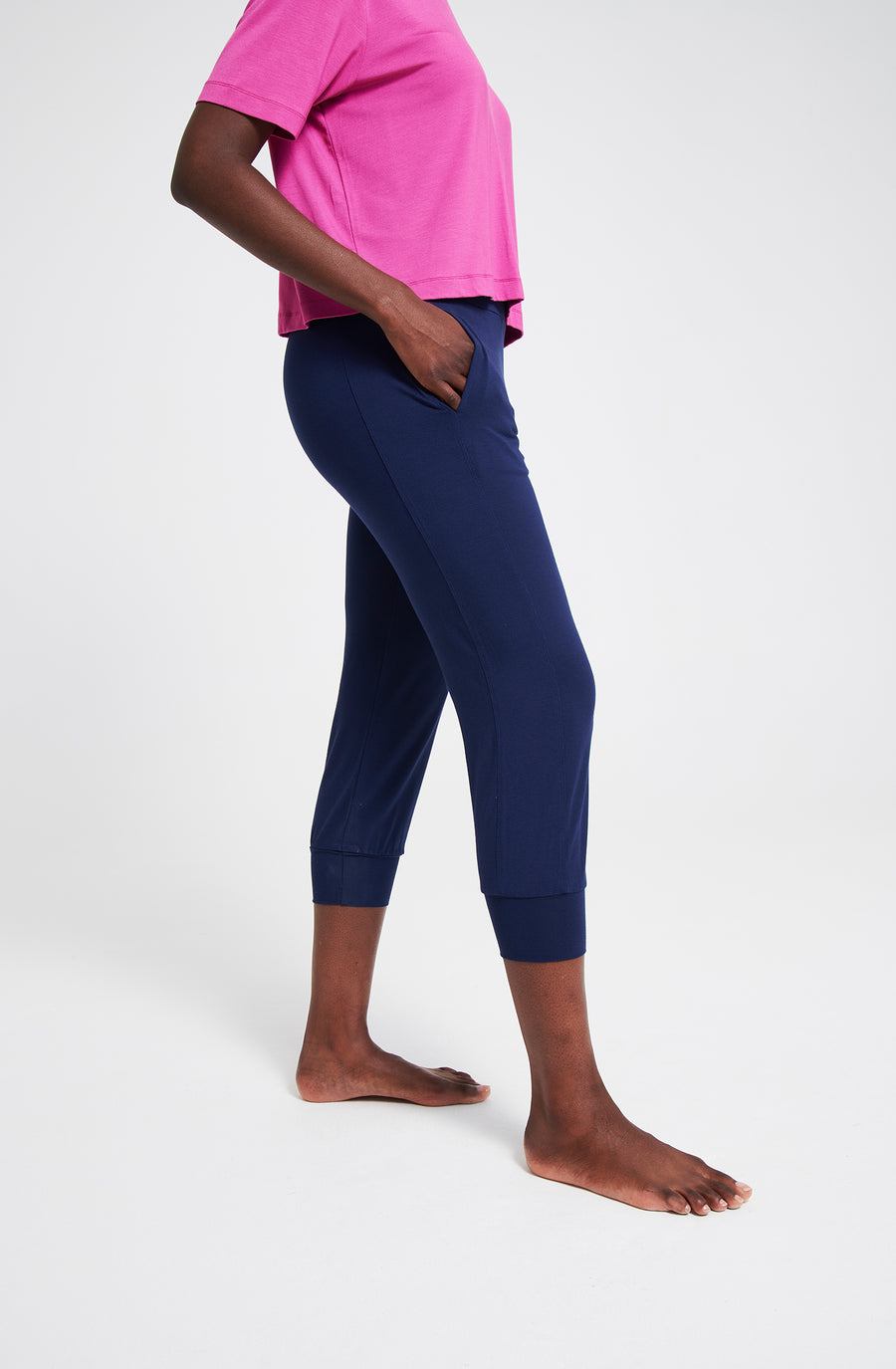 Crop Pants - Navy