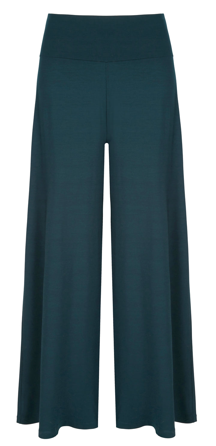 Dark green hot sale palazzo pants