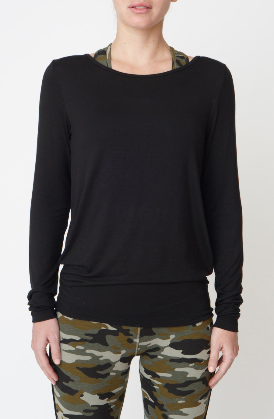 Balance Bra Top - Camouflage - Asquith
