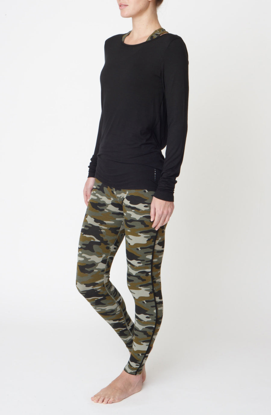 Balance Bra Top - Camouflage - Asquith